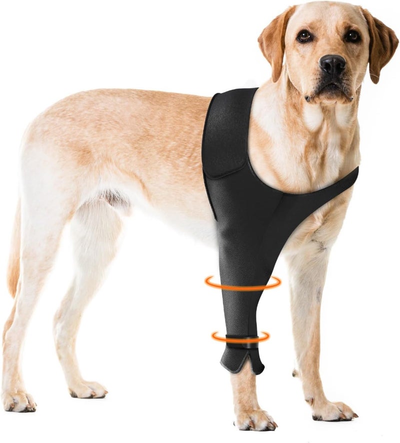 Paw Fun Dog Recovery Sleeve for Front Leg– Single Dog Leg Sleeve to Stop Licking– Breathable Protection for Joint Pain, Elbow Injuries, Hot Spots, Surgery, Wound Care as Cone Alternative(Right,M) - Image 1